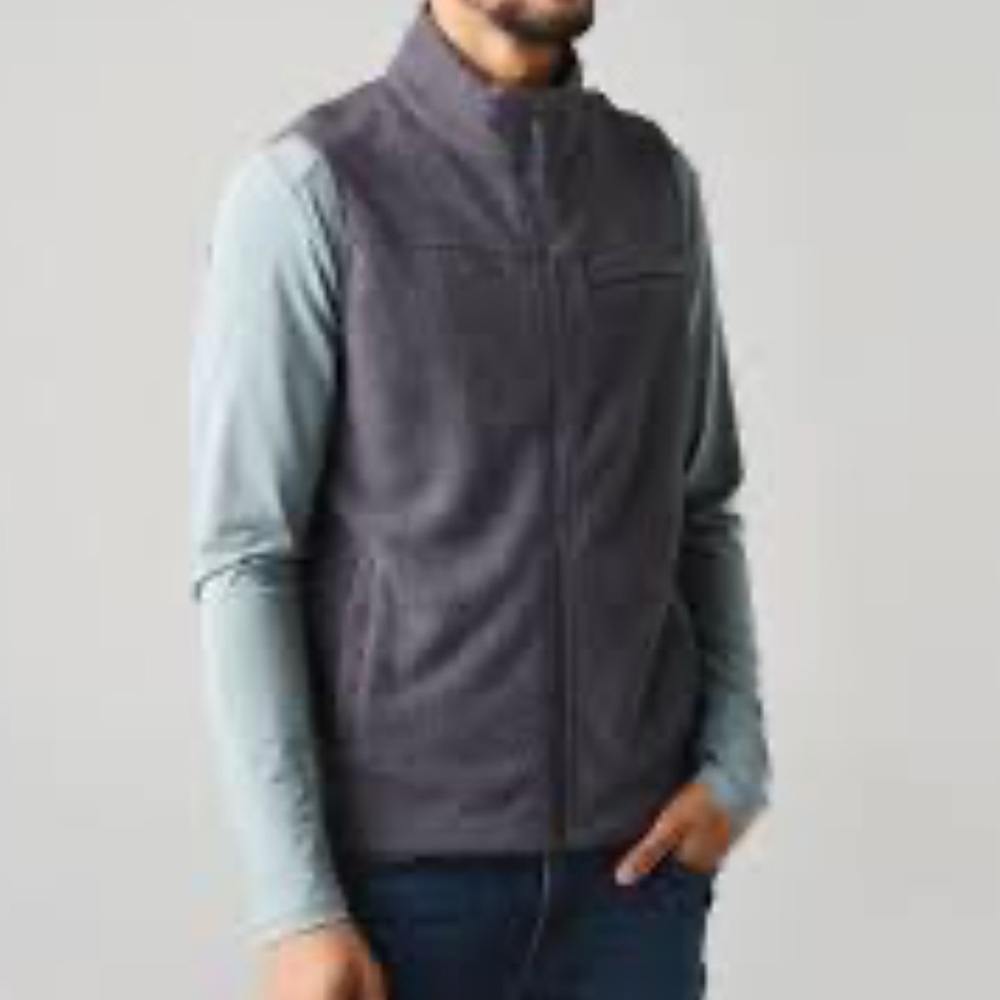 Free Fly Apparel Men’s Gray Fleece Polar Bamboo **** Fleece Vest